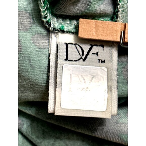 Diane Von Furstenberg Size 0 Green Floral Viscose Dress Ruched Modern Luxury - Picture 13 of 14